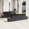vidaXL Set de masă pentru grădină 9 pcs Negru și Maro 100 x 55 x 73 cm 3350050