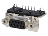 Conector D-Sub 9 Pin Soclu Mamă 90&deg;, TE Connectivity