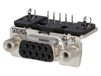Conector D-Sub 9 Pin Soclu Mamă 90&amp;deg; foto