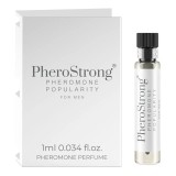 Mostră parfum cu feromoni PHEROSTRONG Popularity For Men, pentru bărbați, note de bergamotă, salvie și brad, 1 ml