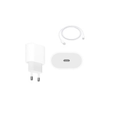 Set Incarcator Fast Charge 20W si Cablu de Date Fast Charge 1M Type-C-Lightning, Compatibil cu Apple iPhone 14 / 14 Pro / 14 Pro Max / 13 / 13 Pro / 1