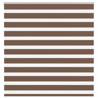 Jaluzea tip zebra maro lățime țesătură 135,9 cm poliester foto