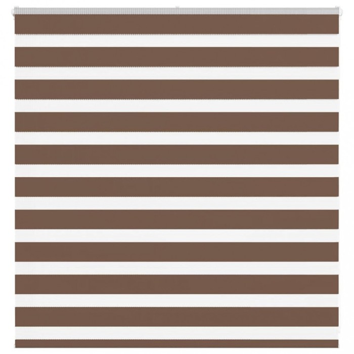 Jaluzea tip zebra maro lățime țesătură 135,9 cm poliester