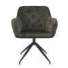 Scaun pivotant, ţesătură de catifea/negru, VELEZA NEW