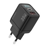 Incarcator priza GaN Type-C, USB PD35W Asteroid GSM CH3, negru