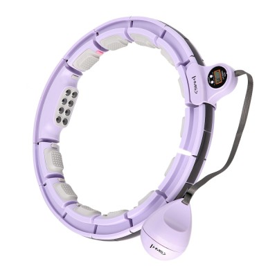 Cerc Hula Hoop cu Greutate si Contor HMS HHM13 40 cm, Violet foto