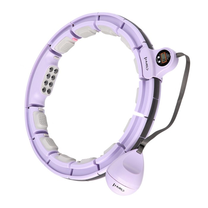 Cerc Hula Hoop cu Greutate si Contor HMS HHM13 40 cm, Violet