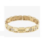 Guess Frontiers UMB01342YG Brățară Bărbați Aurie din Oțel cu Cristale Albe