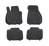 Set covorase auto din cauciuc Bmw X1 (F48), 06.2015-, negru, presuri tip tavita, Rezaw 200724, Aftermarket