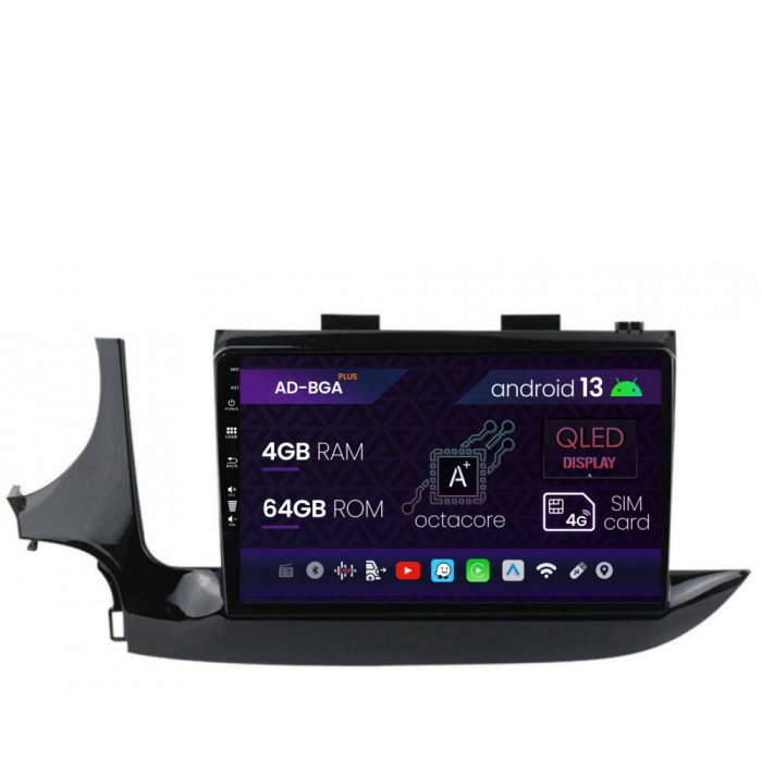 Navigatie Opel Mokka (2016-Prezent), Android 13, A-Octacore 4GB RAM + 64GB ROM, 9 Inch - AD-BGA9004+AD-BGRKIT250