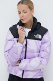 The North Face geaca de puf 1996 RETRO NUPTSE JACKET femei, culoarea violet, de iarna