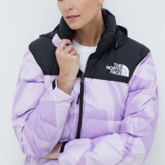 The North Face geaca de puf 1996 RETRO NUPTSE JACKET femei, culoarea violet, de iarna