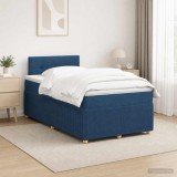 Cumpara ieftin Pat boxspring cu saltea albastru 120 x 200 cm Tesatura