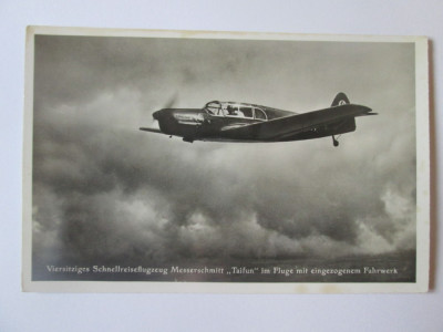 Carte postala/fotografie originala avion german Messerschmitt Bf 108 Taifun foto