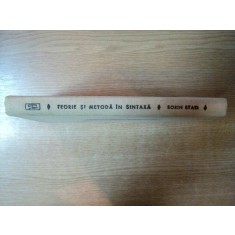 TEORIE SI METODA IN SINTAXA de SORIN STATI , 1967