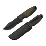 Cutit de drumetie IdeallStore&reg;, Adventure Touring, otel inoxidabil, 16.5 cm, negru, teaca inclusa