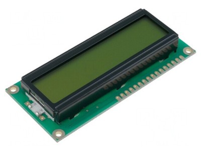 Afișaj LCD Alfanumeric 16x2 LED Galben-Verde foto