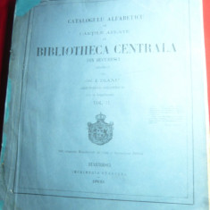 Gr.I.Dianu -Catalogul Alfabetic -Carti Biblioteca Centrala Bucuresti vol.II 1869