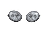 Far Volkswagen Beetle (1c/9c/1y), 01.1998-05.2005, model tuning, montare fata, stanga+dreapta, cu lentile; cu indicator led; cu lumina de parcare LED