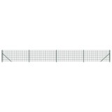 Cumpara ieftin Gard plasa de sarma cu bordura, verde, 0,8x10 m