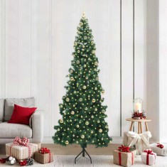 vidaXL Pom de Crăciun Artificial pentru Colț Verde 240 cm PVC și Metal 3397293