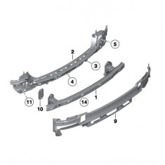 Intaritura bara, armatura BMW Seria 7 (F01/F02), 10.2008-01.2016, spate, Tabla