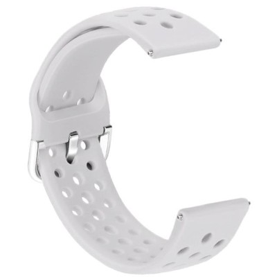 Curea din silicon, compatibila Huawei Watch GT 2 Pro, telescoape Quick Release, 22mm, Gri foto