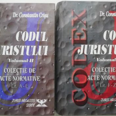 Codul juristului. Colectie de acte normative (2 volume) – Constantin Crisu