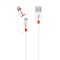 Cablu USB Skross Essentials Line 2 in 1 cu conector micro USB - lightning alb 1m