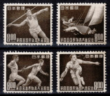 Japonia 1949, Mi #471-474**, sport, iahting, tenis, MNH! Cota 48 &euro;!, Nestampilat