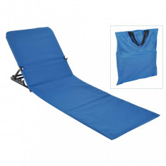 HI Scaun pliabil saltea de plaja, albastru, PVC foto