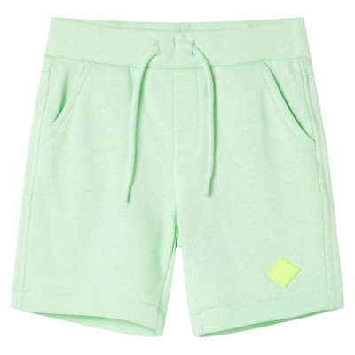 Pantaloni scurti pentru copii cu snur, verde aprins, 128 GartenMobel Dekor foto