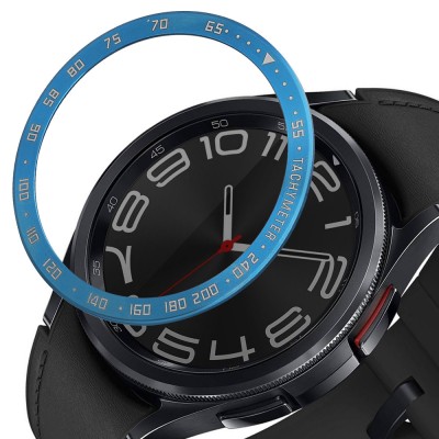Rama cadran Kwmobile pentru Samsung Galaxy Watch 6 Classic, Albastru, Aluminiu, KWM0000259C002C foto