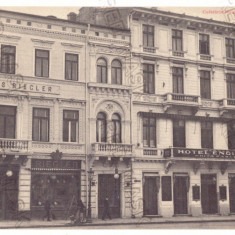 2206 - BUCURESTI, Cofetaria RIEGLER, & Hotel Ghita Pascu - old postcard - unused