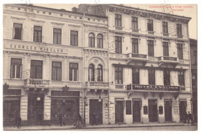 2206 - BUCURESTI, Cofetaria RIEGLER, &amp;amp; Hotel Ghita Pascu - old postcard - unused foto