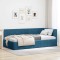 vidaXL Cadru de pat colțar cu headboard albastru 100 x 200 cm Catifea