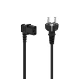 Cablu alimentare Hama 223293, priza cu 3 pini 90 grade, pentru dispozitive IEC, 5m, negru