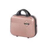 Valiză de m&acirc;nă TraveLux Pro, Carcasă Rigidă, 28x36x16 cm, Roz-Auriu, ABS, Bagaj de M&acirc;nă