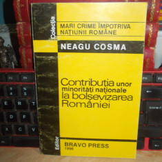 NEAGU COSMA - CONTRIBUTIA UNOR MINORITATI LA BOLSEVIZAREA ROMANIEI , 1995/1996 #