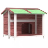 Cumpara ieftin Cusca de caine, cafeniu, 96x87x80,5 cm, lemn masiv de pin