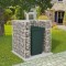 vidaXL Gabion unic &icirc;ngrădire pubelă, oțel, 110 x 100 x 120 cm