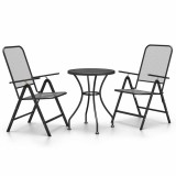 Cumpara ieftin Set mobilier gradina 3 piese antracit plasa metalica expandata