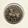 Guernsey 10 Pence 1992 moneda nichel km # 43.2 tiraj mic, Europa