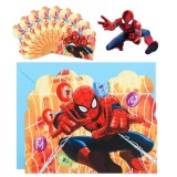 Invitatii Aniversare Copii Spiderman, Set 20 Bucati, Decoratiuni Petrecere
