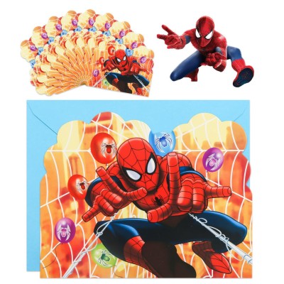 Invitați la petrecere Copii Spiderman set 20 buc. foto
