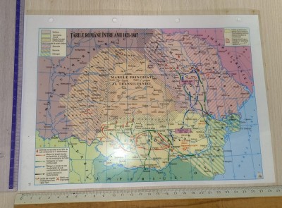 HARTA DIN PLASTIC TRANSPARENTA FOLOSITA LA PROIECTOR IN RSR ,TARILE ROMANE INTRE 1821 1947 foto