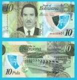 Botswana (p#35) 10 Pula 2018 UNC 'Seretse Khama'; (ROG CITITI DETALIILE!)