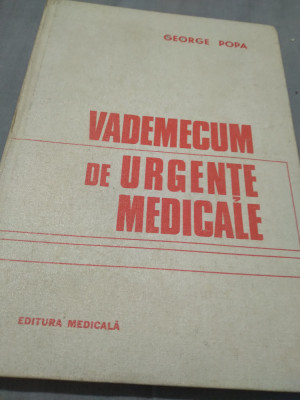 VADEMECUM DE URGENTE MEDICALE-GEORGE POPA foto
