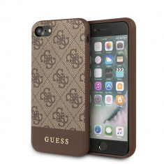 Husa iPhone SE 2020 / iPhone 8 / iPhone 7 / iPhone 6S / iPhone 6, Guess, Stripe Collection, Maro foto