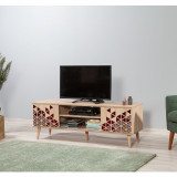 COMODA TV Truva - TV Stand 9, Stejar Sonoma, 50x40x140 cm